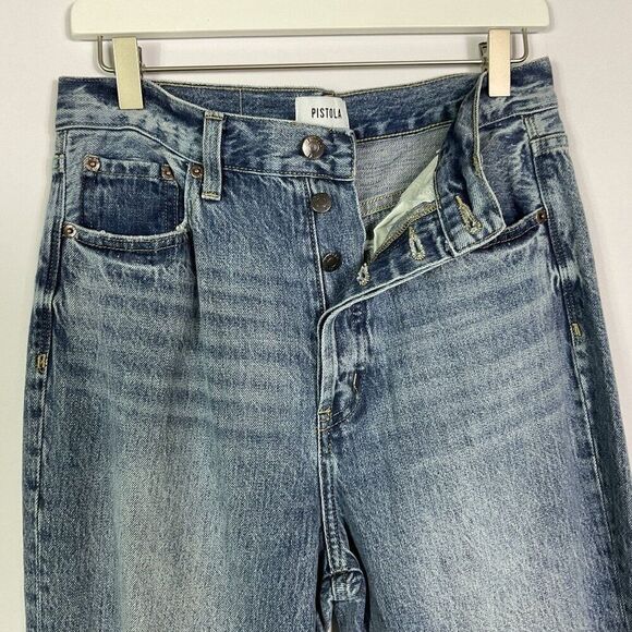 Pistola Cassie Super High Rise Straight Button-fly Jeans, size 28, NWOT - Picture 5 of 16